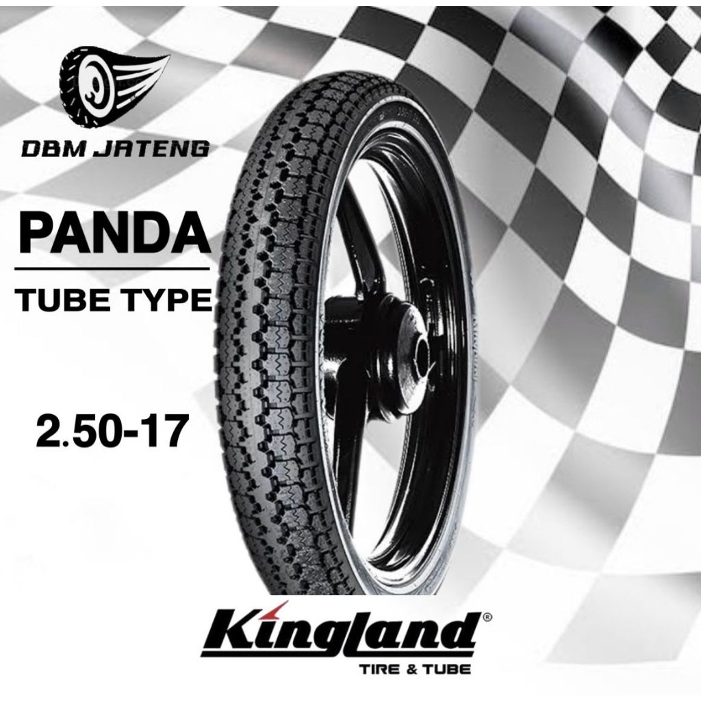 100% ORIGINAL & BARU BAN KINGLAND PANDA TUBE TYPE 2.50-17 RING 17 GROSIR BAN MOTOR UKURAN  NON TUBLE