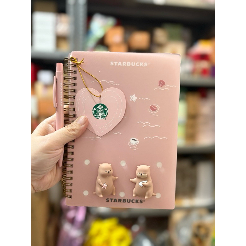 

Starbucks valentine otter china 2025 EDT book + pen