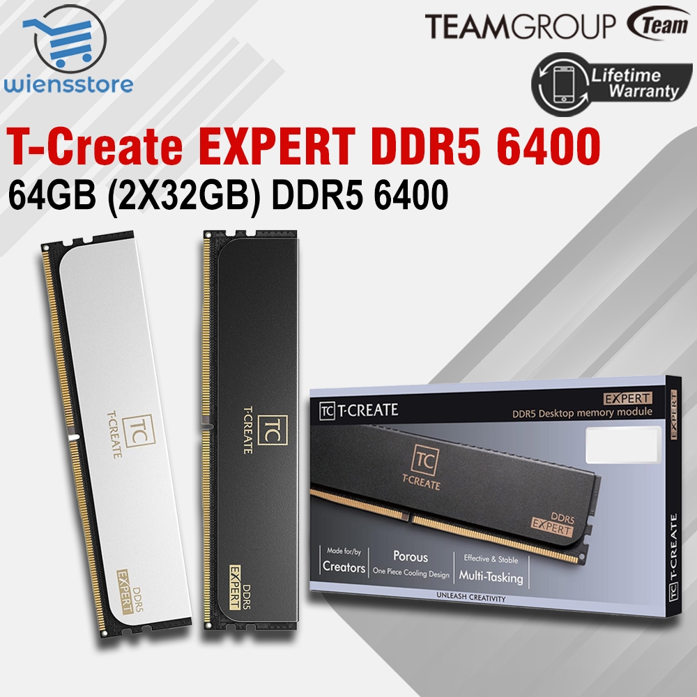 Team T-CREATE EXPERT 64GB (2X32GB) DDR5 6400MHz