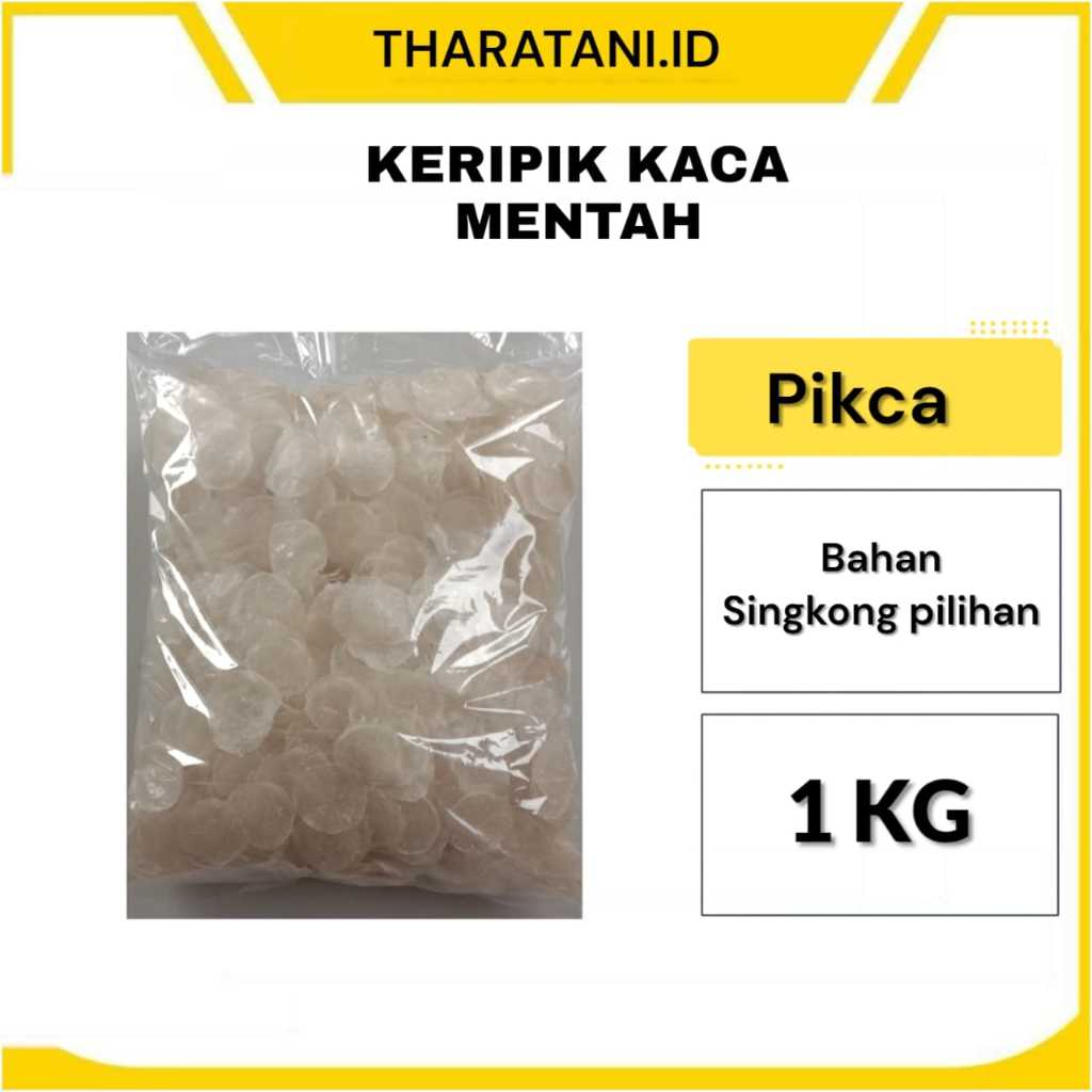 

Kripik Kaca Mentah Atau Pikca 1kg Dan 500g Siap Olah Bulat Tipis Bening