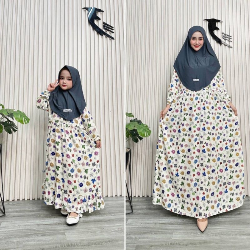 GAMIS Couple MOM & Kids / Gamis Rayon Couple ibu dan anak / gamis couple ibu anak / gamis couple ana