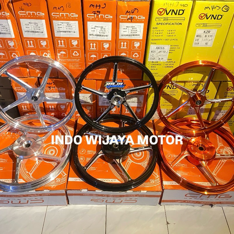 VELG RACING CMG 511 CNC MODEL ENKEI PALANG 5 140/160X17 BEAT , VARIO 125 SCOOPY Velg CMG MG511 Mio B