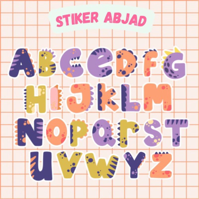 

STARLY - (A13) STIKER ALPHABET STIKER ABJAD STIKER HURUF STIKER ANGKA STIKER ABJAD