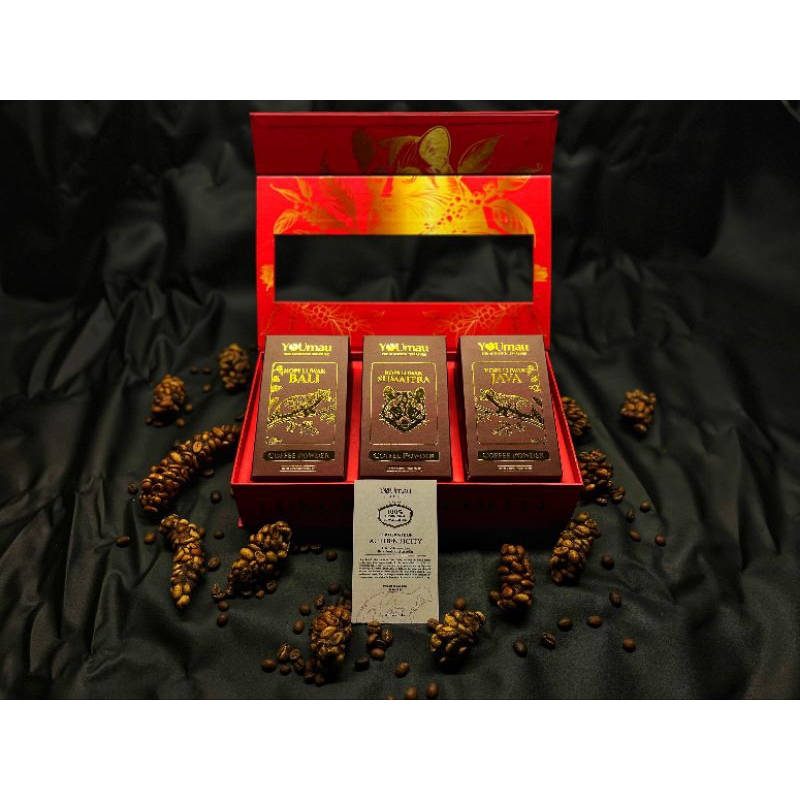 

Kopi Luwak Kemasan Premium (Isi 3 x 100g)