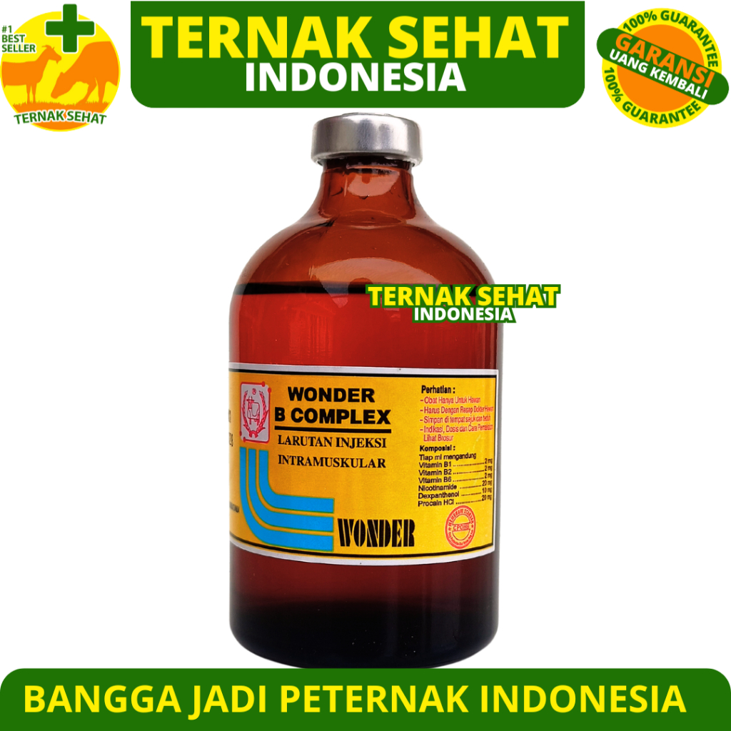 WONDER B COMPLEX 100 ML - Vitamin B Komplek Hewan - Vit B Kompleks Hewan