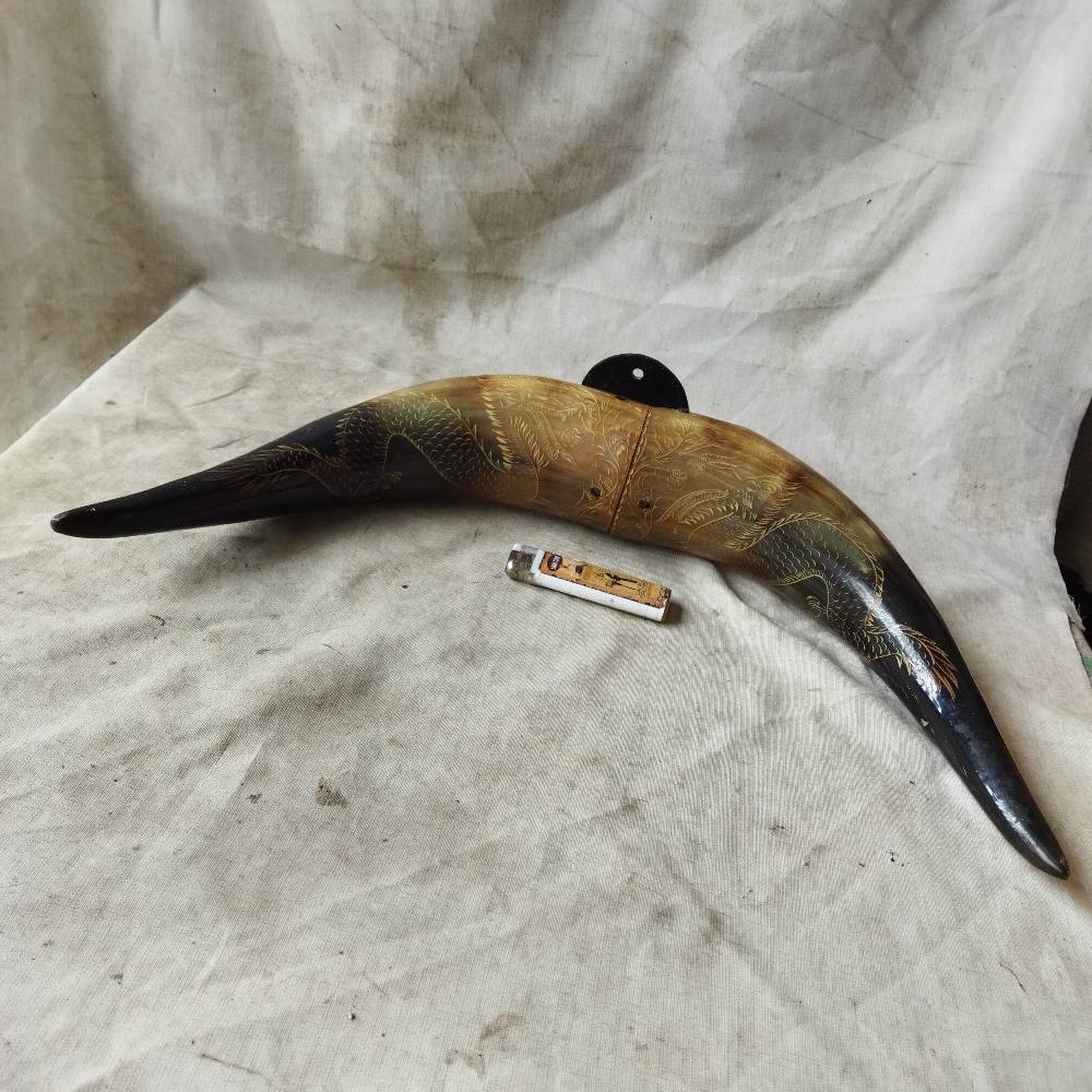 Pajangan Dinding Tanduk ukir Naga