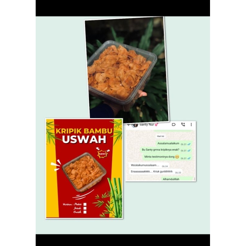 

Lebih murah dapat 2 bok kripik bambu USWAH