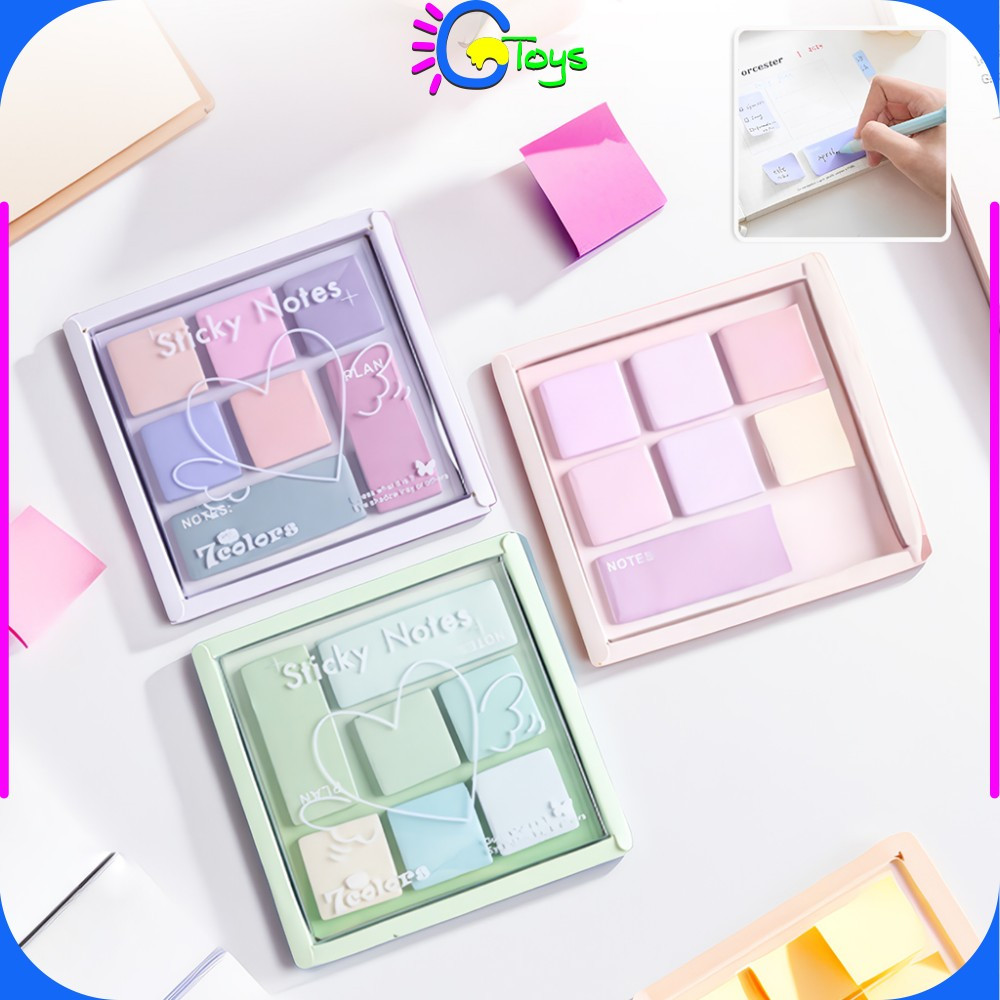 

CR-A117 Sticky Note Bentuk Eyeshadow Mini / Sticky Notes Macaron Pallate Edition / Memo Tempel Mini Catatan Kecil Lucu