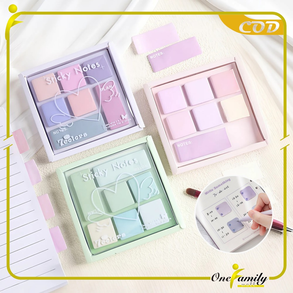 

ONE-A117 Sticky Note Bentuk Eyeshadow Mini / Sticky Notes Macaron Pallate Edition / Memo Tempel Mini Catatan Kecil Lucu