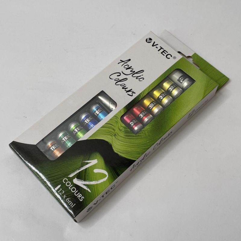 

cat air v-tec akrilik acrylic colour 12 warna