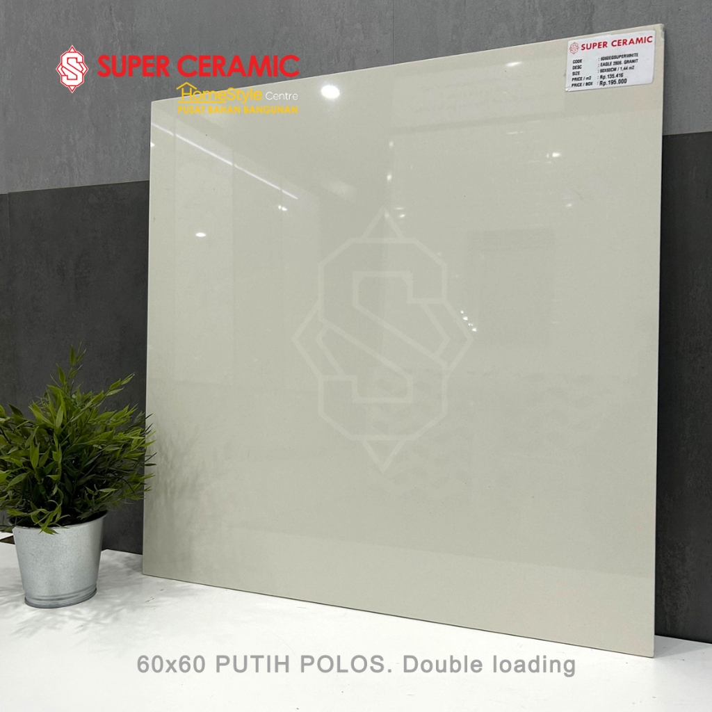 60x60 GRANIT Double Loading - PUTIH POLOS