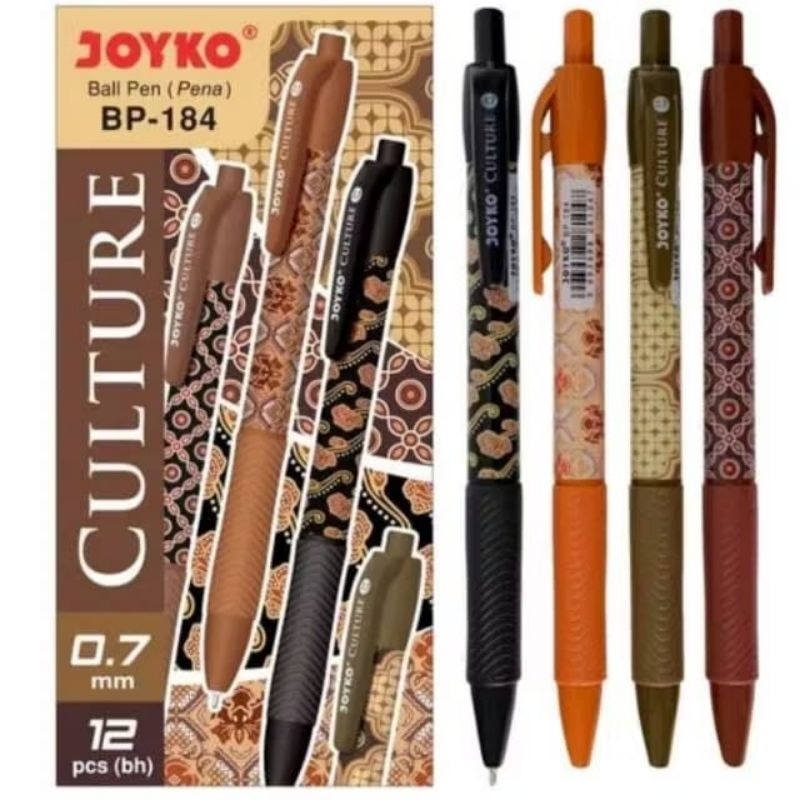 

Pulpen pena batik joyko 184 isi (12) pcs