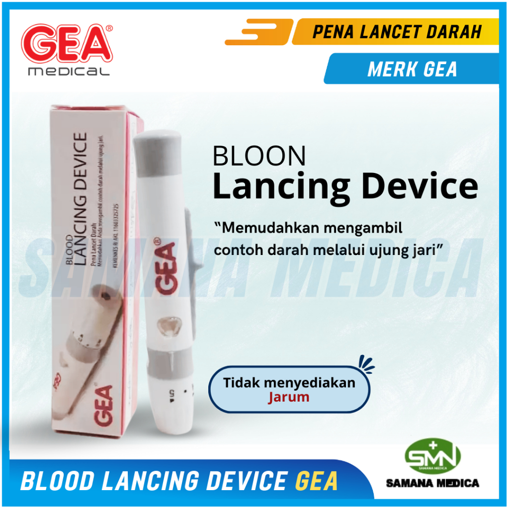 Pen Lancet Device Alat Ambil Sempel Darah GEA / Pena Bekam Plastik GEA