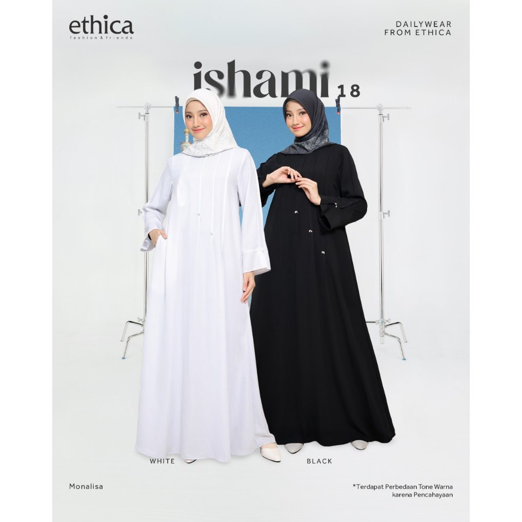 GAMIS ETHICA ISHAMI 18 / GAMIS HITAM PUTIH ETHICA / GAMIS ISHAMI 18 TERBARU 2025
