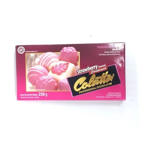 

Strawberry Compound Colatta / Coklat Strawberry Kompound Colatta - 250 Gram