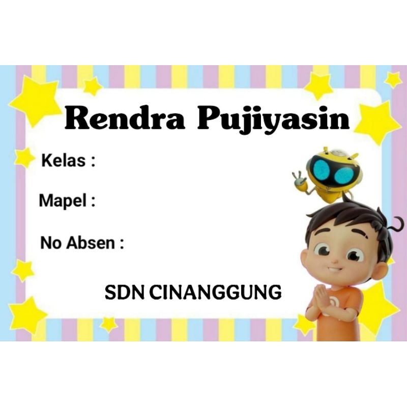 

STIKER LABEL BUKU SEKOLAH BISA CUSTOM NAMA DAN NAMA SEKOLAH ISI 50 PCS