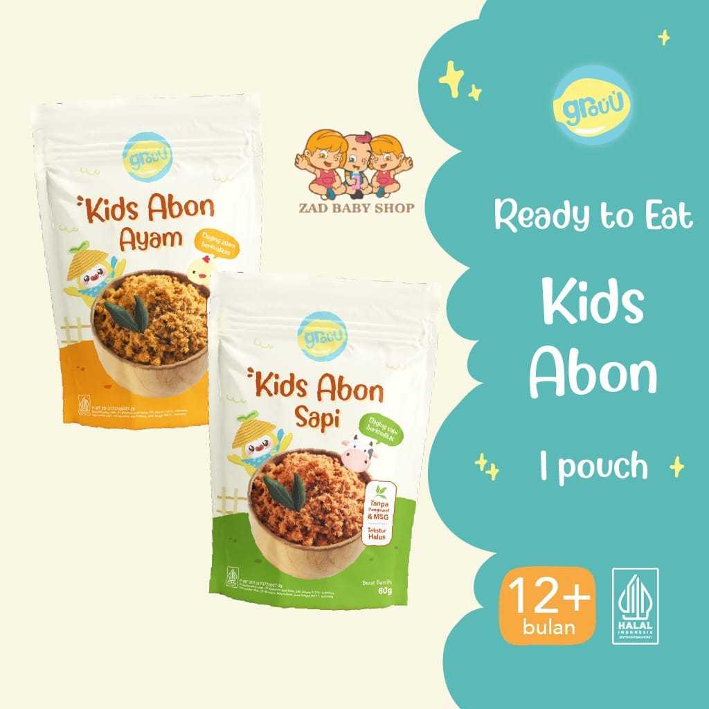 

Grouu - Abon Kids Ayam & Sapi (Cocok untuk 12+ Bulan) - Tekstur Lebih Padat Dibanding Abon Mpasi - No MSG