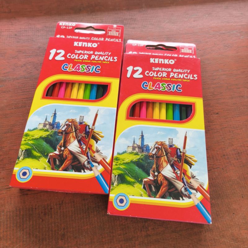

(isi 12 warna) Pensil Warna Kenko Panjang