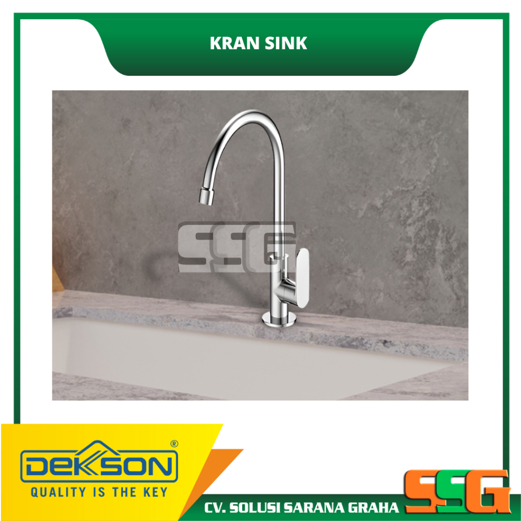 KRAN CUCI PIRING WASTAFEL SINK DEKKSON 8532 BR CP KUNINGAN KRAN AIR SINK DAPUR