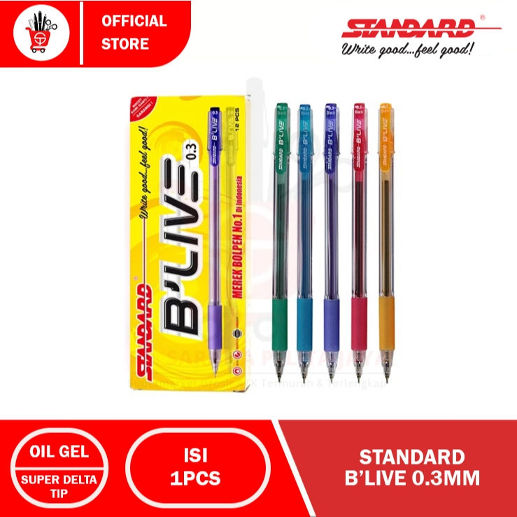 

Balpen | Pulpen | Oil Gel Standard BLIVE 0.3 mm (1 PCS)