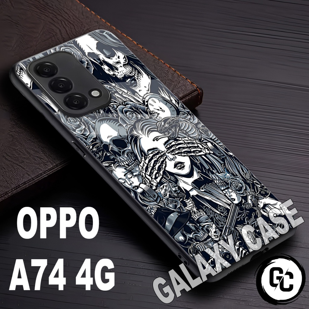 Softcase Glossy OPPO A74 4G/Motif COWOK/case OPPO A74 4G/Casing OPPO A74 4G/silikon kesing