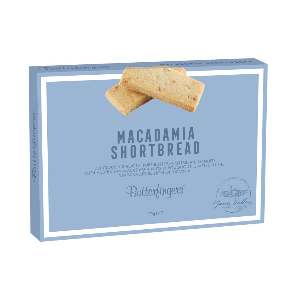 

Butterfingers Macadamia Shortbread | 175g Australia