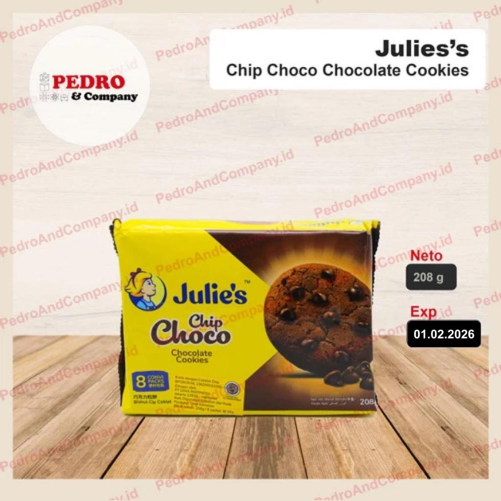 

Julies chip choco chocolate cookies 208 gram 8 sachet biskuit coklat