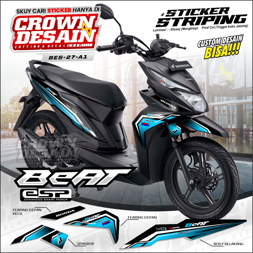 Aksesoris Stiker Striping BEAT ESP/BEAT STREET Iss Semifull 2016-2019