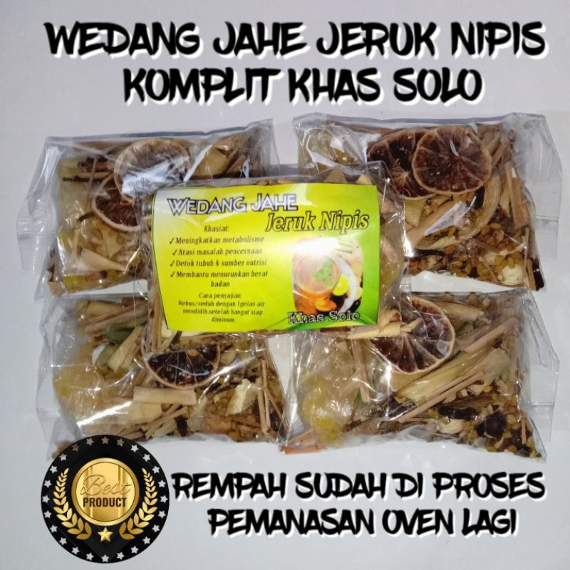 

Wedang JAHE JERUK NIPIS Rempah Paling Komplit Khas Solo 1bks