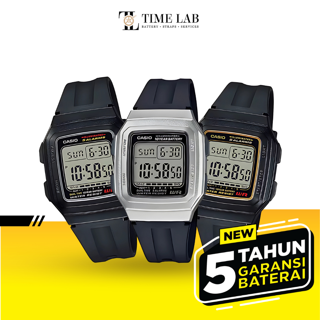 CASIO ORIGINAL F-201WA / F 201WA JAM TANGAN UNISEX DIGITAL KARET