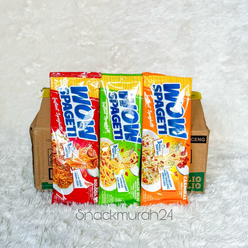 

1 PCS Wow Spageti Instant All Variant Aglio Olio Meaty Bolognase Cream Carbonara