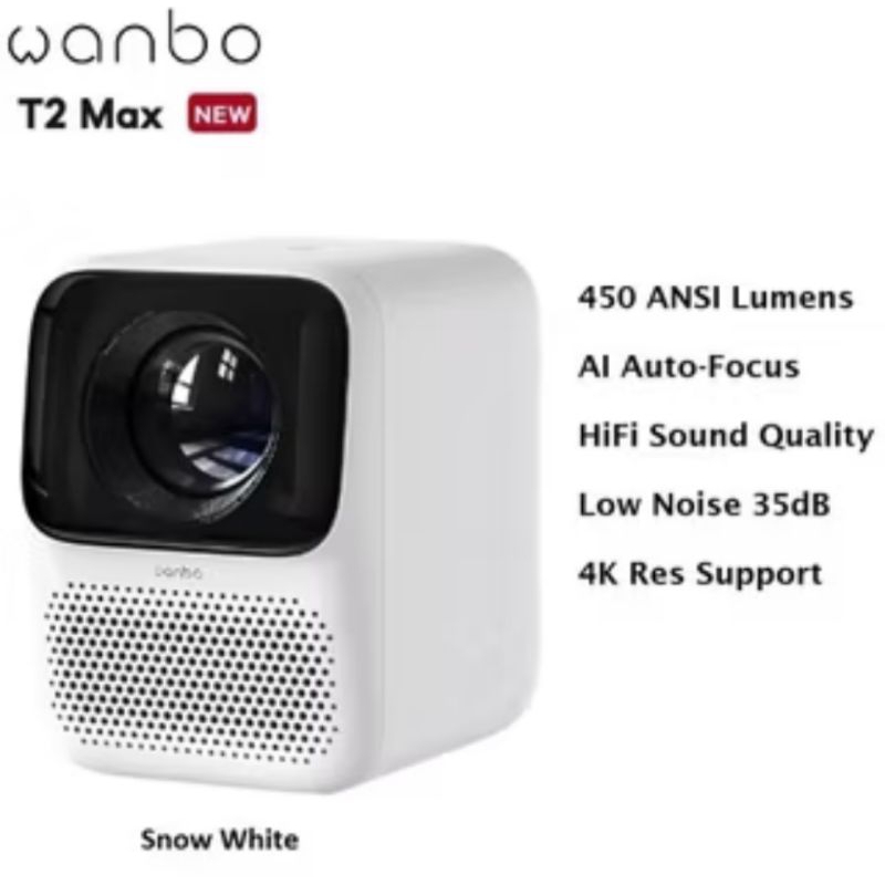 Wanbo New T2 Max White 1080P Wanbo Portable Smart Projector
