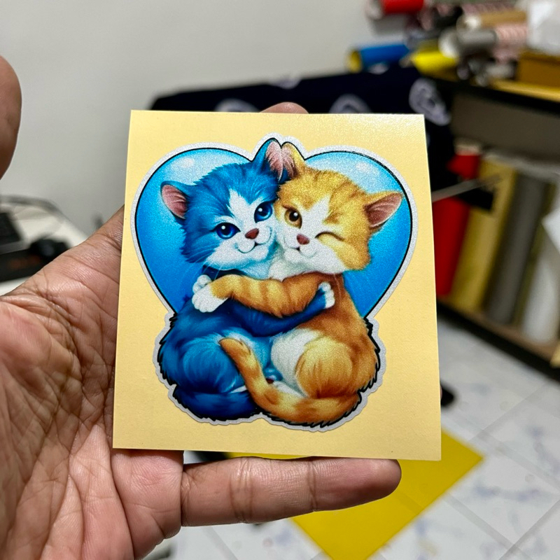 #A61, stiker kucing lucu, kucing, hp, motor