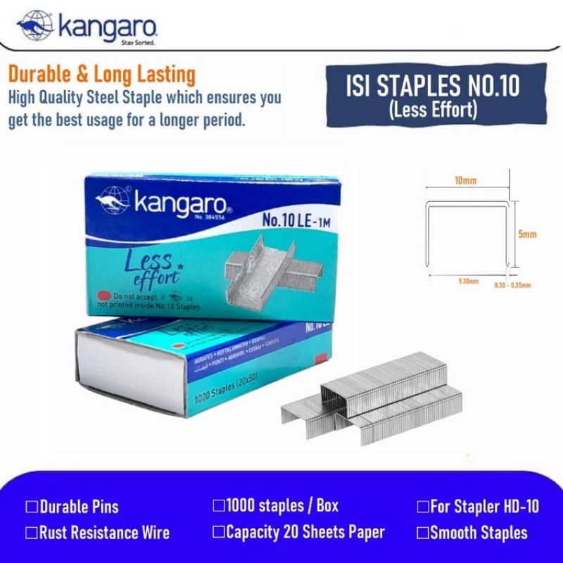 

Isi Hekter / Isi Jepretan / Necis / Isi Stapler / Isi Staples Kecil No. 10