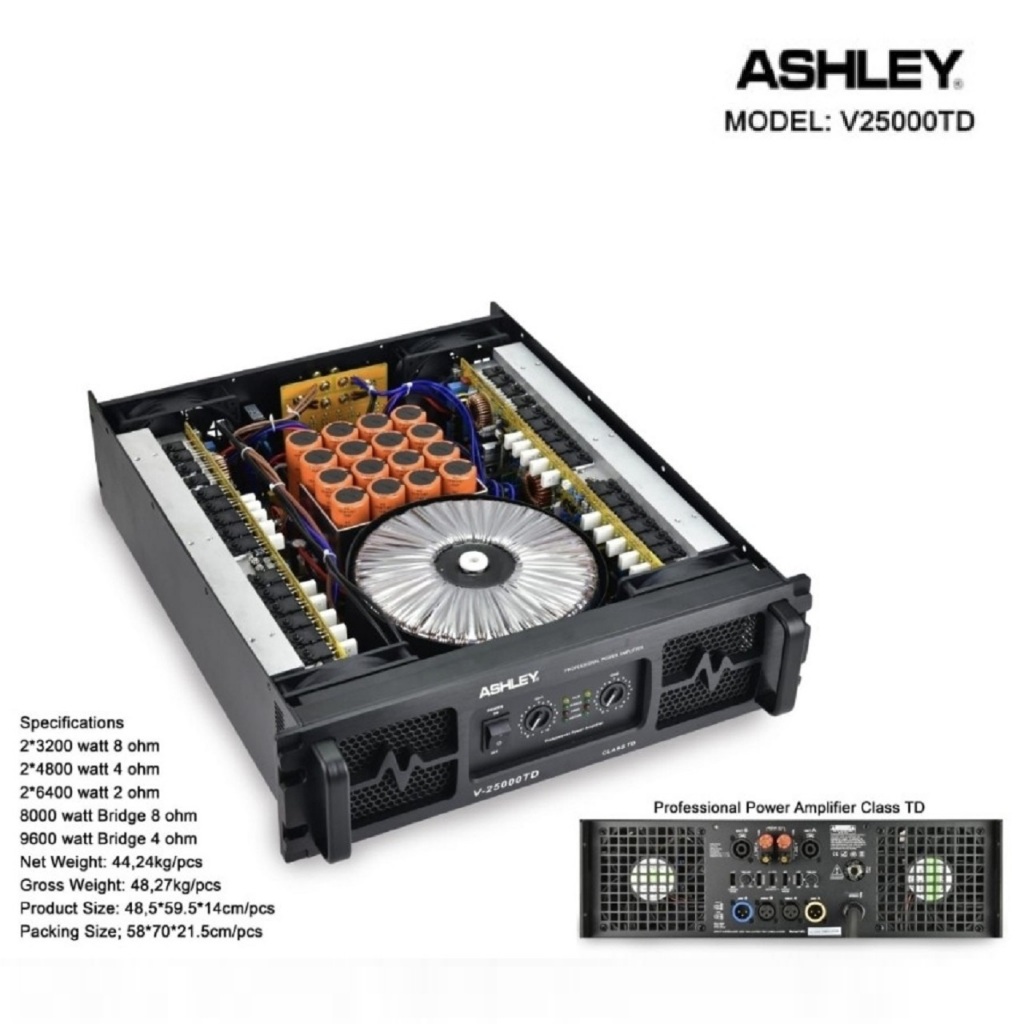 POWER AMPLIFIER ASHLEY V 25000 TD/ POWER AMPLIFIER ASHLEY V25000TD CLASS TD
