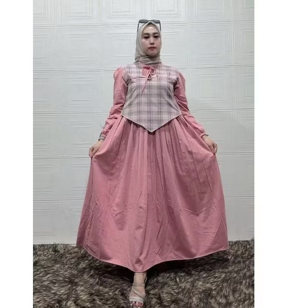 Gamis princes trisset combinasi zara import premium style muslimah