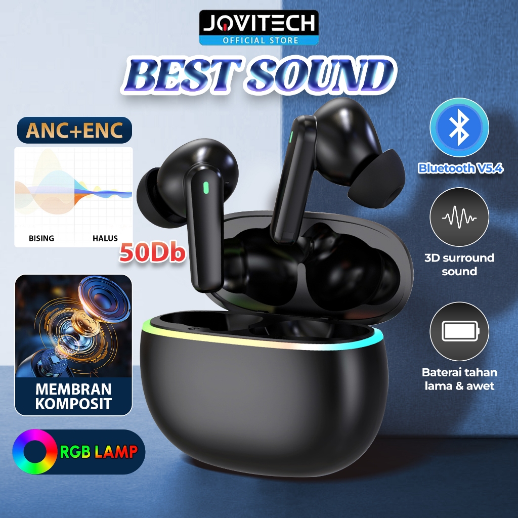 Jovitech ORI ANC Bluetooth 5.4 EP58X 4 Mics Earbuds ANC(Active Noise cancellation) and ENC Headset w