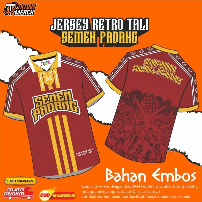 JERSEY SUPORTER ( SEMEN PADANG ) RETRO TALI