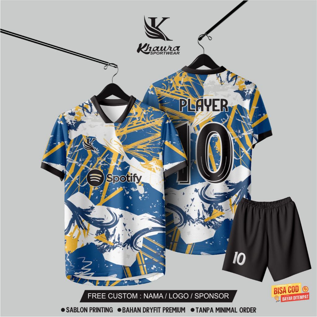 Jersey Futsal Full Printing Bebas Custom Design (BISA SATUAN)