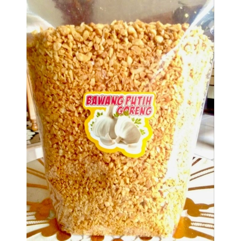 

Bawang Putih cincang Goreng Asli Tanpa Campuran/ Wangi Gurih Dan Renyah Premium 250gr/500gr