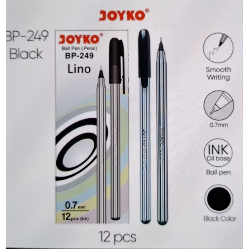 

Ball Pen Pena Joyko BP-249 LINO 0.7 mm ( 1 Bis isi 12 Pcs )