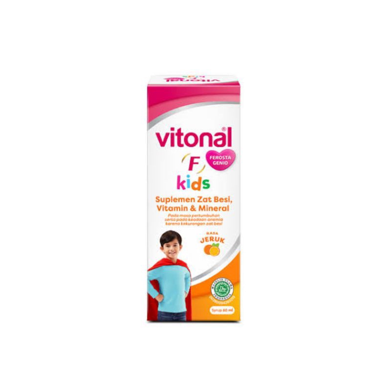Vitonal F Kids 60ml, Suplemen zat besi vitamin dan mineral, Vitonal ASI, Vitonal Genio, Vitonal F, V