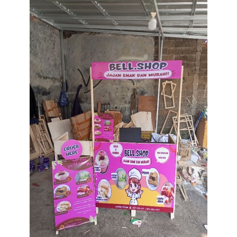 Booth portable/meja lipat/booth lipat/gerobak portable/gerobak lipat