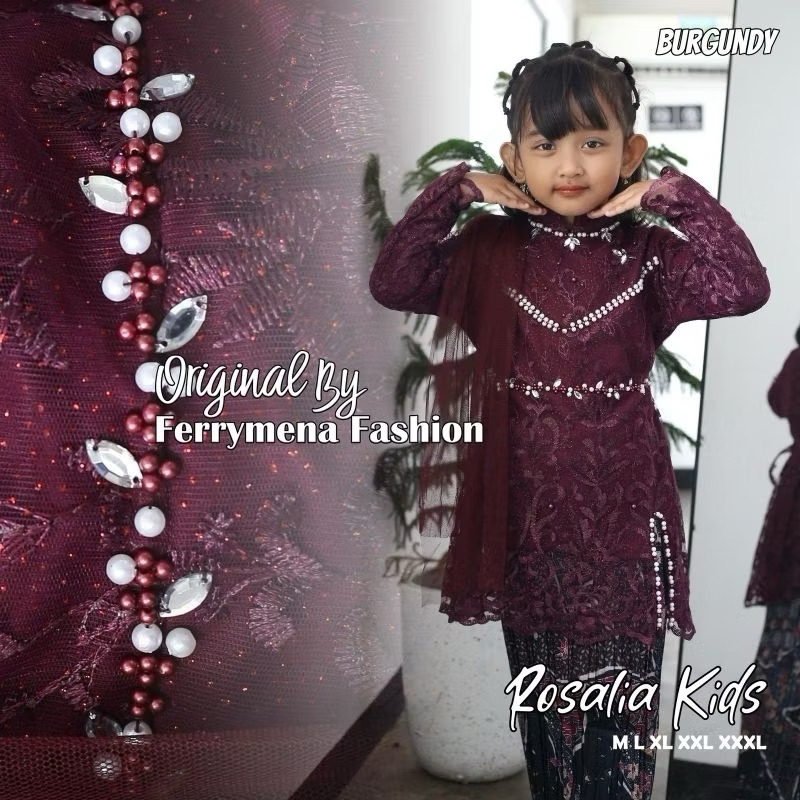TERBARU - Setelan Kebaya Anak Perempuan / Baju Kebaya Wisuda Kids / Kebaya Selendang Anak  / Kebaya 