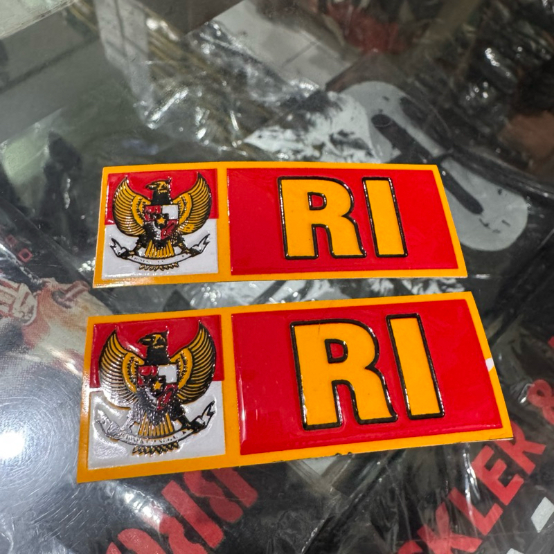 Stiker GARUDA RI - 2pcs Stiker plat GARUDA RI - Stiker plat motor - Stiker plat mobil