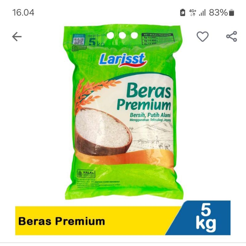 

Beras larist 5kg