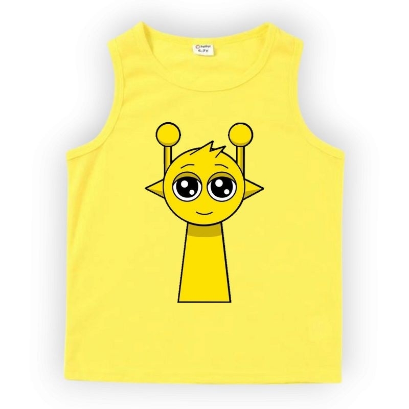 Atasan singlet/letbong sprunki anak laki-laki & anak perempuan buat usia 2-9 tahun