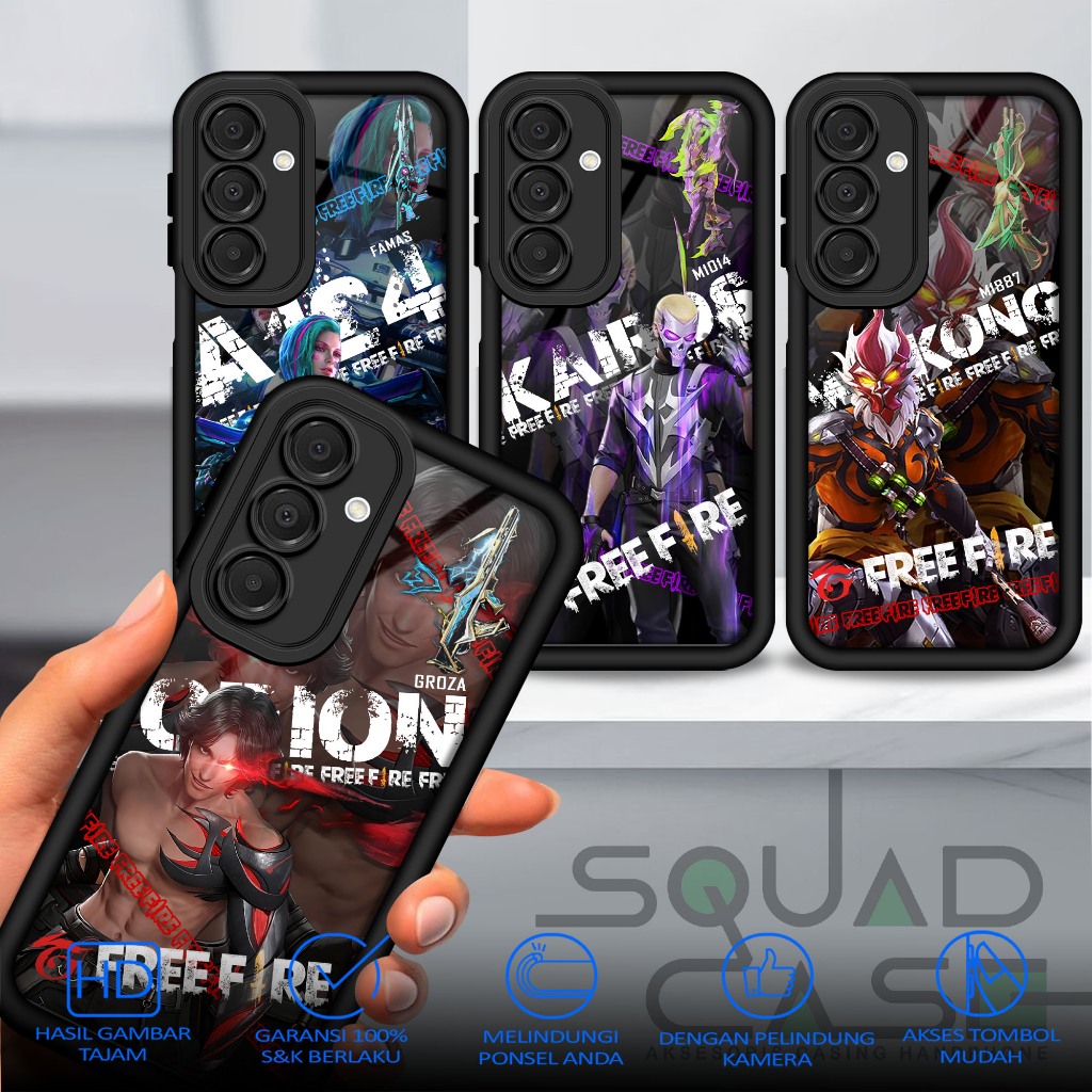 Case SAMSUNG A16 Casing terbaru Squad Case Motif FF Case hp Case hanphone Case terbaru case terlaris
