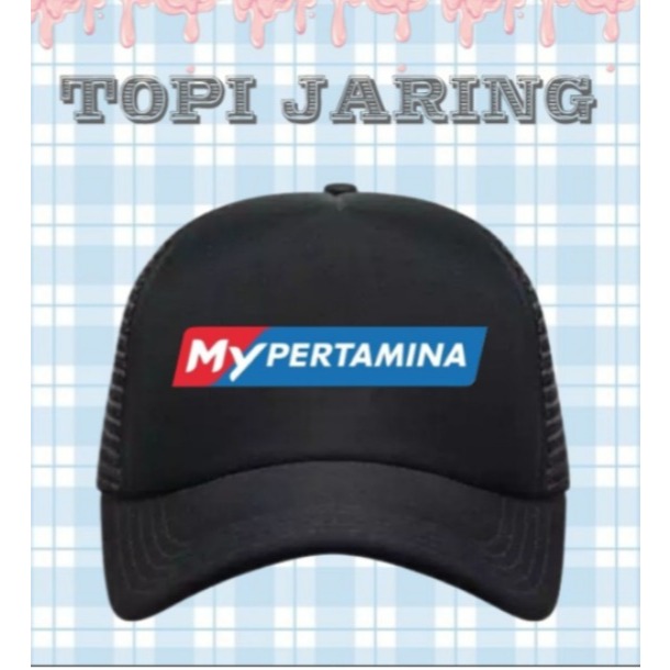 Topi Jaring My Pertamina /topi jaring/topi jala custom/topi custom Premium