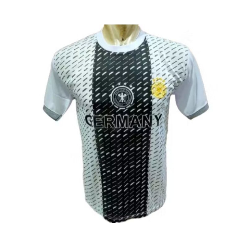 jersey kaos baju timnas jerman hitam putih